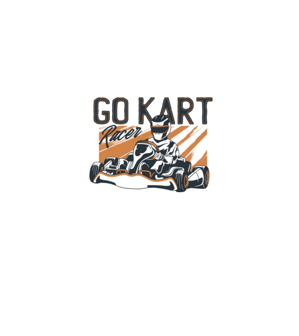 Concurent Go-kart model gri pe tricou
