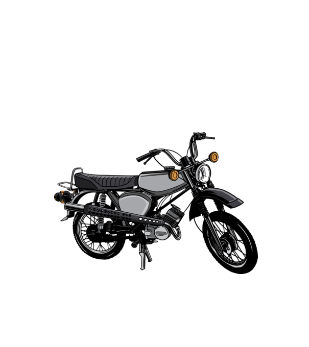 Motocicletă model verde de măr pe tricou