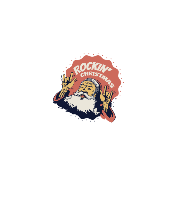 'Rockin'' Christmas Crăciun' model alb pe tricou