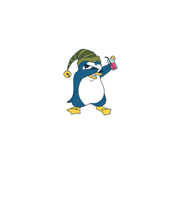 Pinguin DAB model negru pe tricou