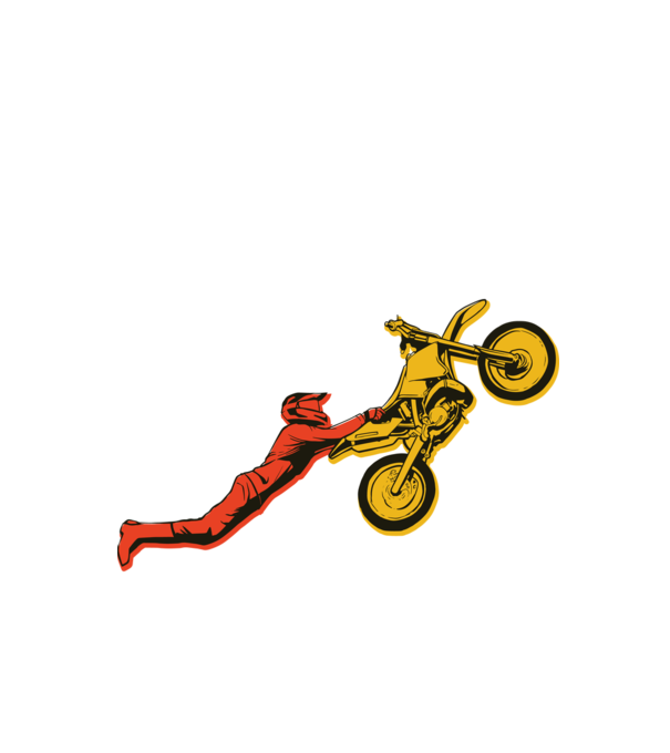 Săritură motocicletă model negru pe tricou