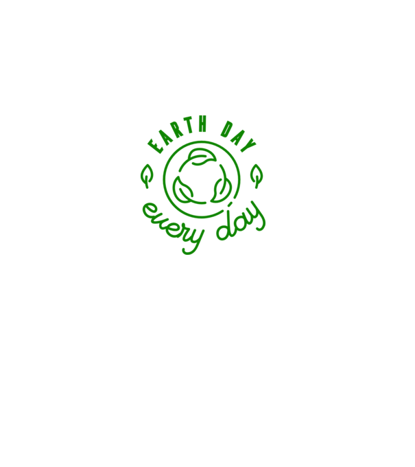 Earth Day Every Day - Ziua Pământului model alb pe tricou