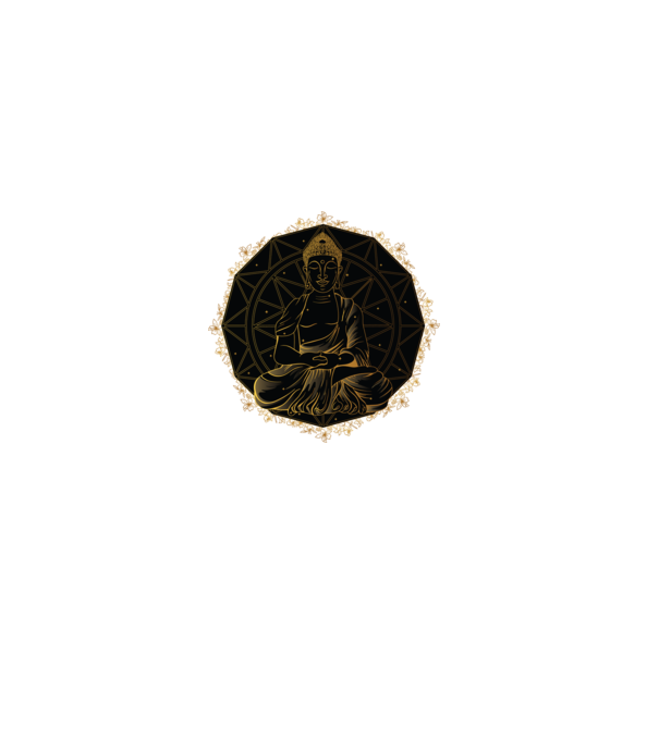 Buddha Mandala model negru pe tricou