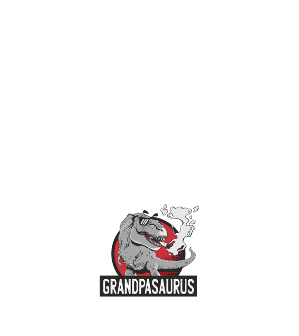 Grandpasaurus T-rex model negru pe tricou