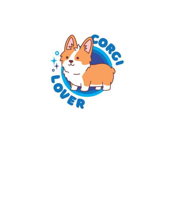 Corgi Lover model alb pe tricou