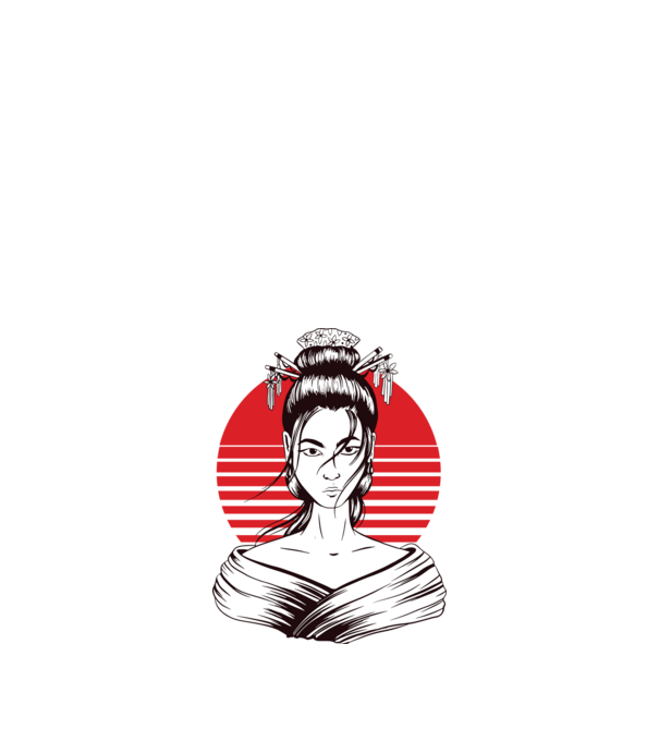 Geisha japoneză model nisipiu pe tricou