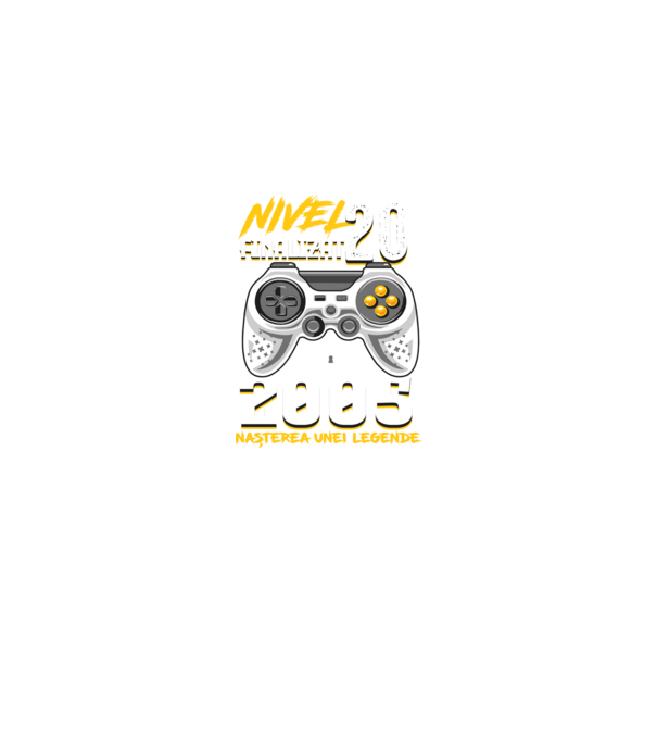 Nivel Finalizat 20 2005 model negru pe tricou