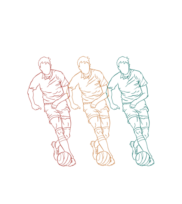 Fotbalist Retro model alb pe tricou