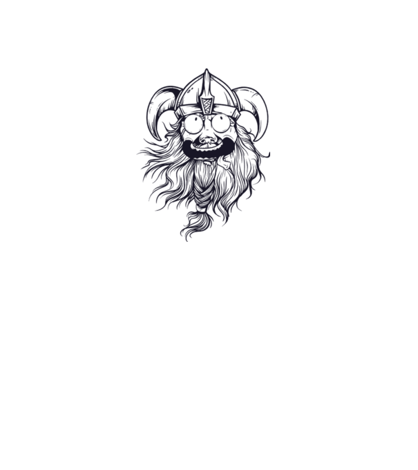 Viking model alb pe tricou
