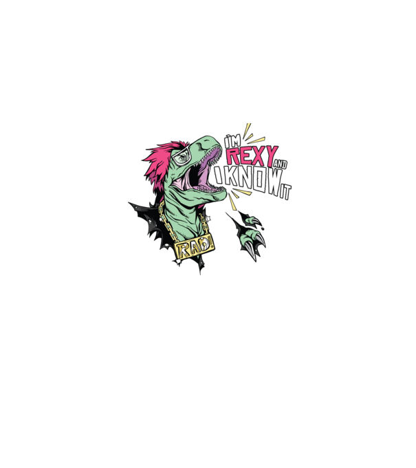 'I''m Rexy and I know it - tricou dinozaur amuzant' model gri pe tricou
