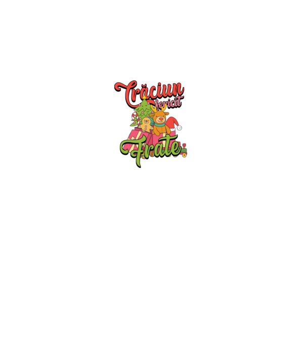 CRĂCIUN FERICIT FRATE / SORĂ model gri pe tricou