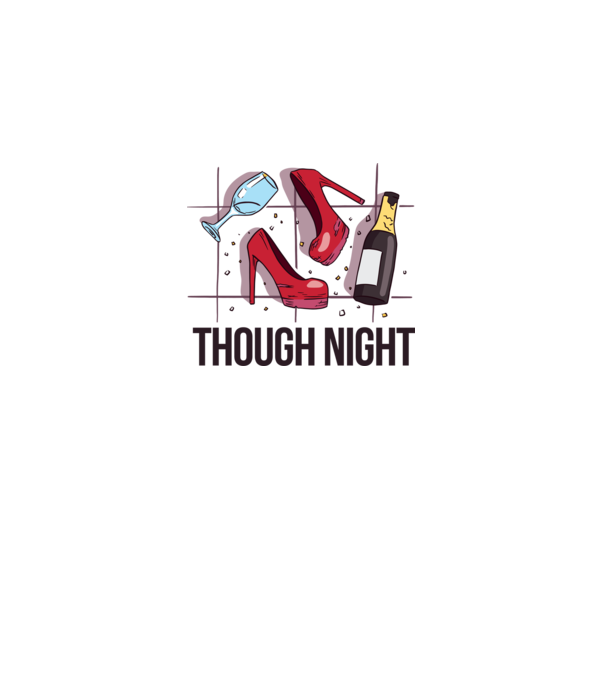Though Night - seară grea model alb pe tricou