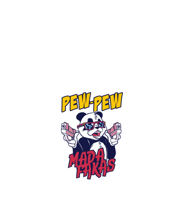 Pew Pew Pew Madafakas Panda model nisipiu pe tricou