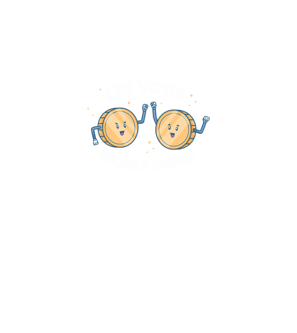 Let Your Money Work model negru pe tricou