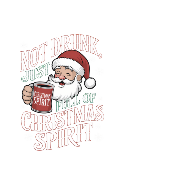 Christmas Spirit Santa model negru pe tricou