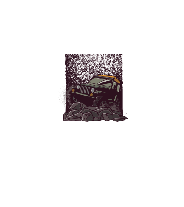 Jeep Offroad model gri pe tricou