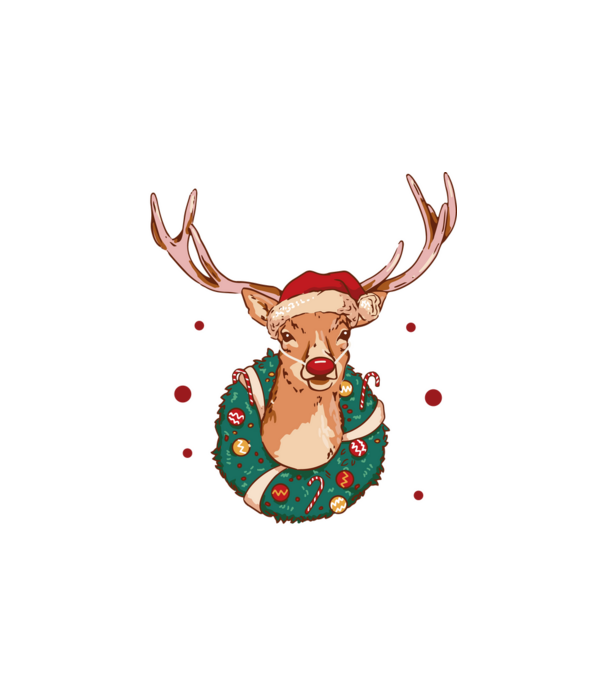 Oh deer, Christmas is here model alb pe tricou