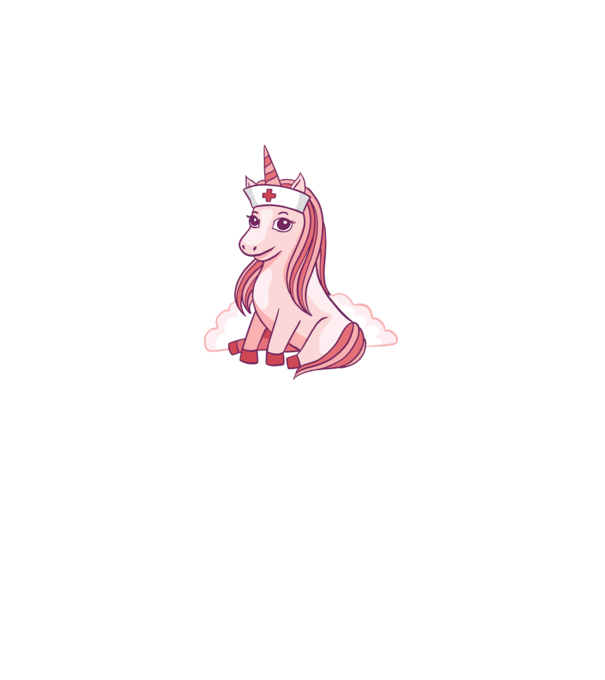 Îngrijitor unicorn model alb pe tricou