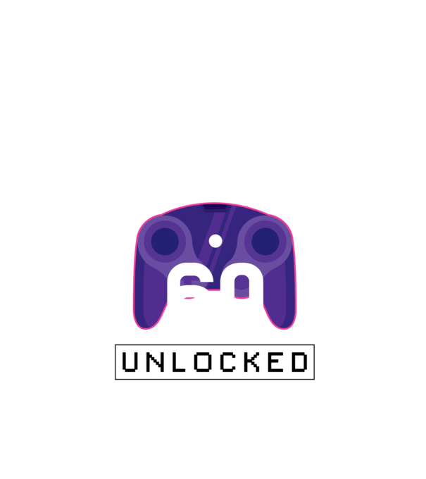 Level 60 Unlocked Gamer Birthday model negru pe tricou