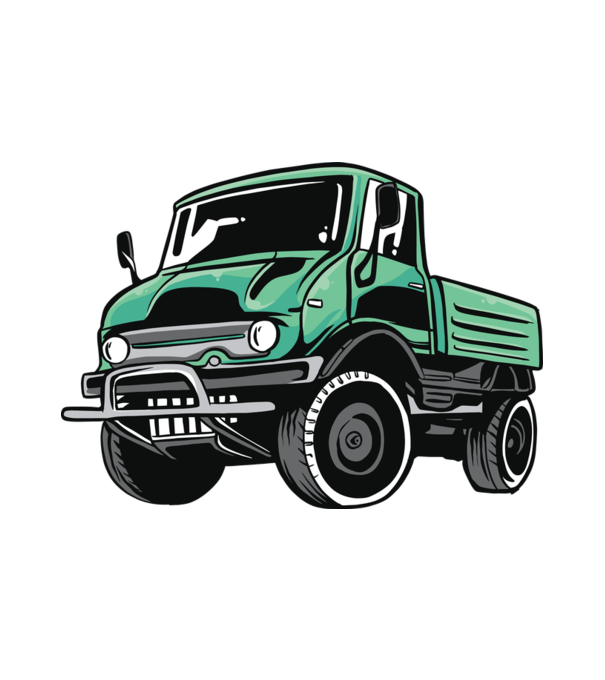 Camion model alb pe tricou
