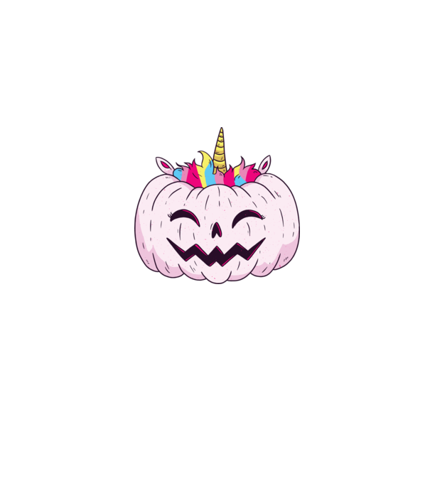 Unicorn Dovleac Halloween model albastru jeanși pe tricou
