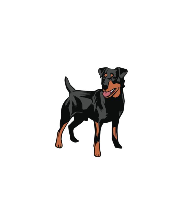 Câine de vânătoare german Terrier model verde de măr pe tricou