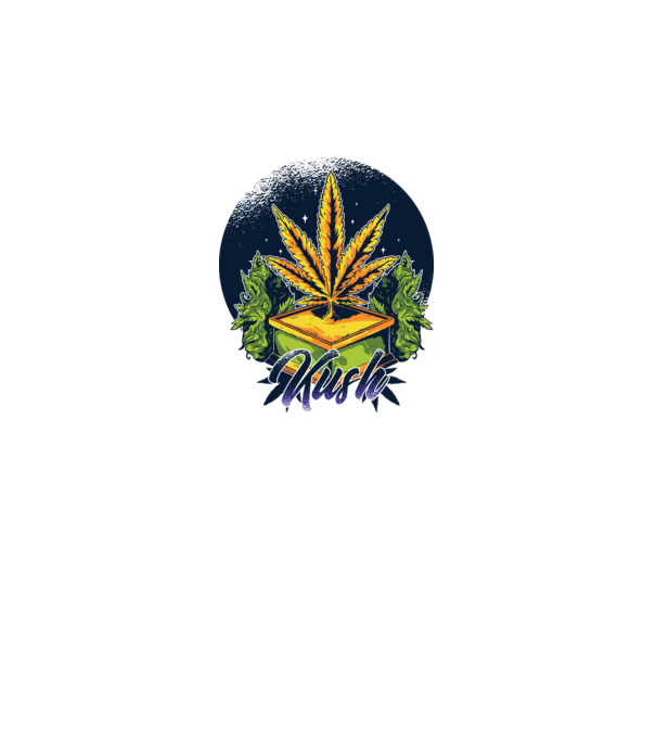 Marijuana Kush model negru pe tricou