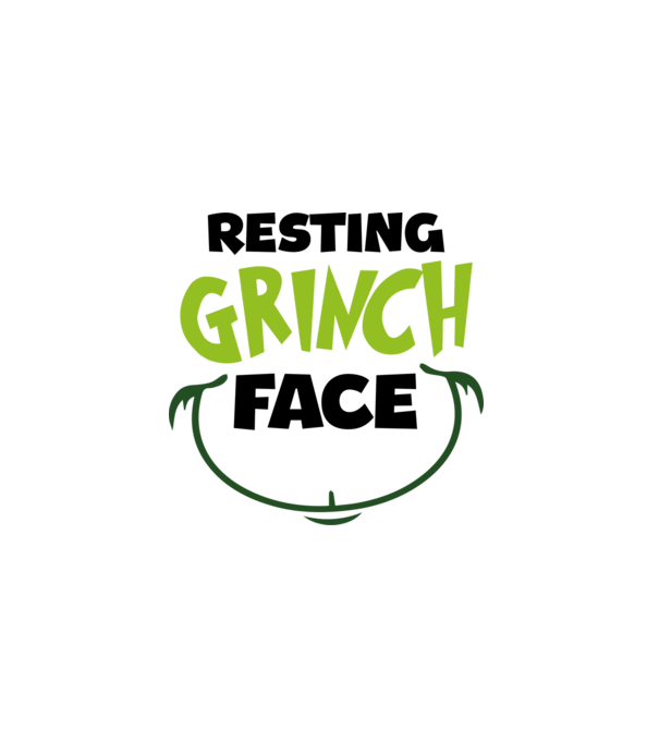 Resting Grinch face model alb pe tricou