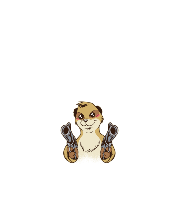 Pew Pew Pew Madafakas Suricată model negru pe tricou