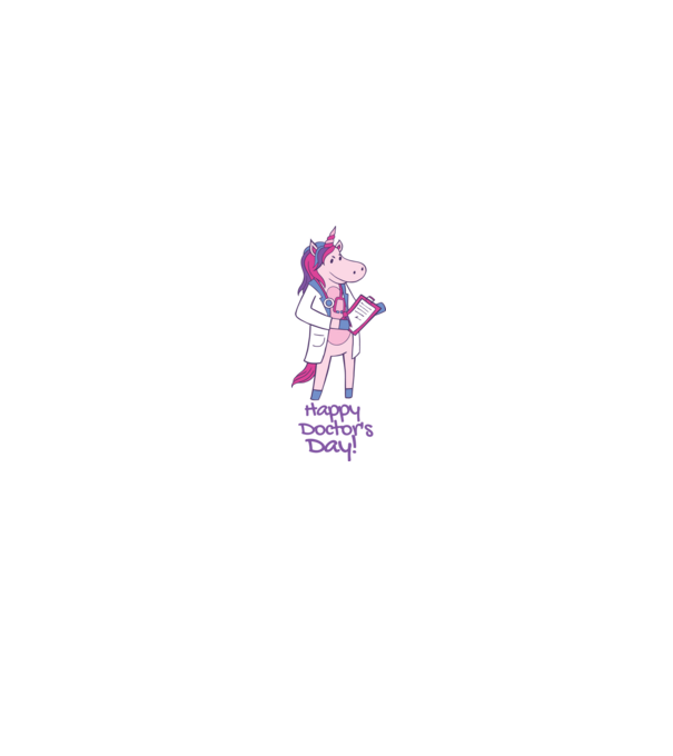 Medic Unicorn model negru pe tricou