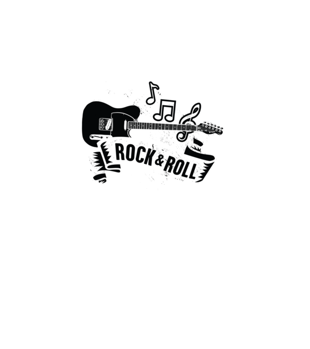 Rock & Roll chitară model turcoaz pe tricou