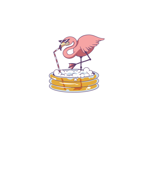 Flamingo cu bere model roz pe tricou