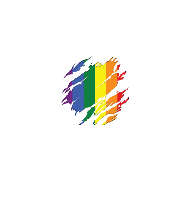 Steag LGBTQ model albastru jeanși pe tricou