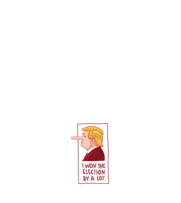 Pinocchio Trump model alb pe tricou