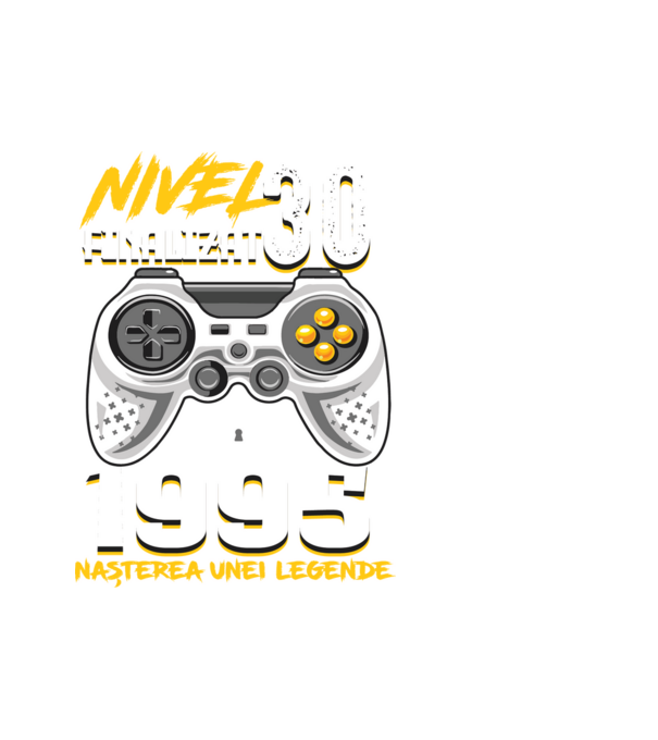 Nivel Finalizat 30 1995 model alb pe tricou