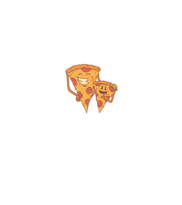 Familie Pizza model alb/roșu pe tricou
