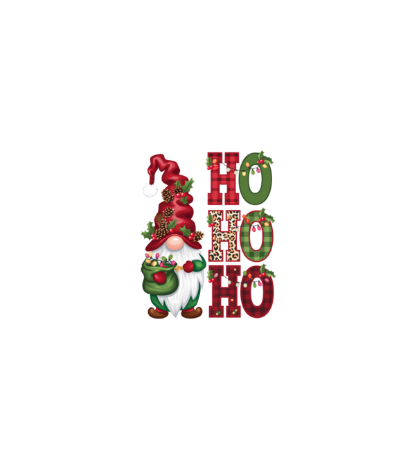 HOHOHO Gnome model negru pe tricou