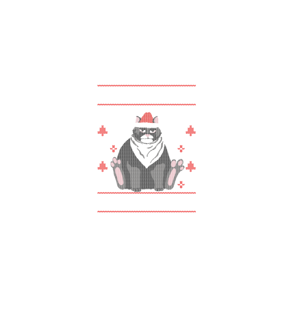 Tricou cu pisică pulovăr urât model negru pe tricou