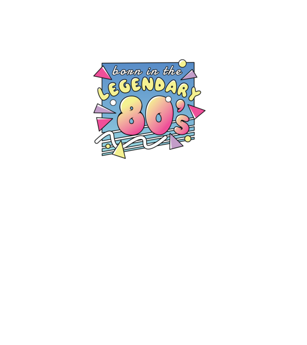 M-am născut în legendarii ani 80 model negru pe tricou