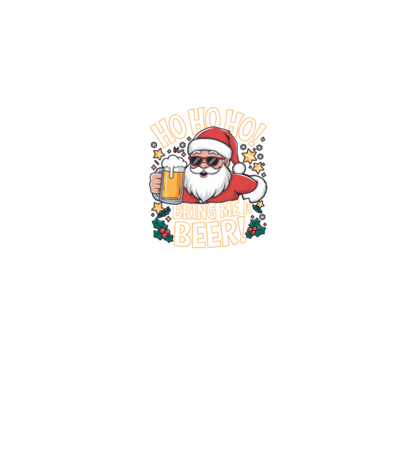 HO HO HO bring me a BEER santa Negru model negru pe tricou