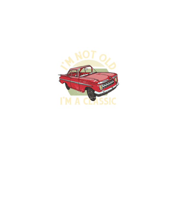 'Mașină clasică - I''m not old I''m a classic' model negru pe tricou
