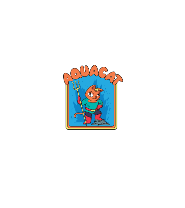 Aquacat model roz neon pe tricou