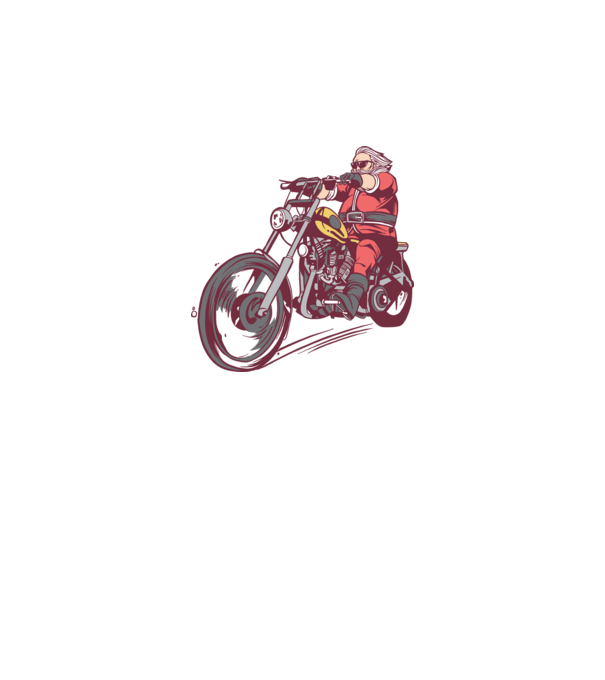 Moș Crăciun motociclist model gri pe tricou
