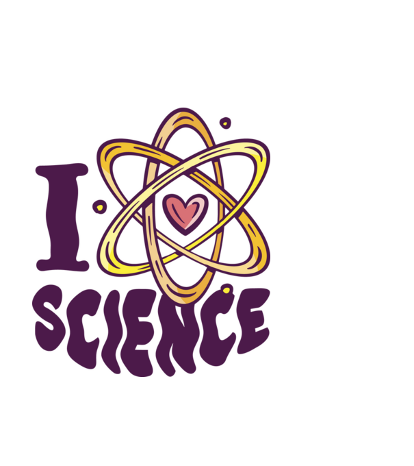 I Love Science știință model albastru deschis pe tricou