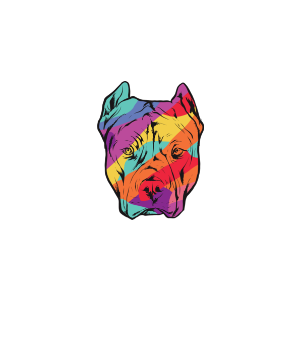 Cap colorat Pitbull model alb pe tricou