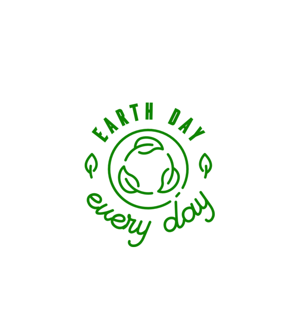Earth Day Every Day - Ziua Pământului model alb pe tricou
