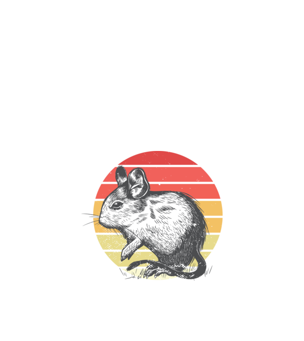 Retro Degu model negru pe tricou