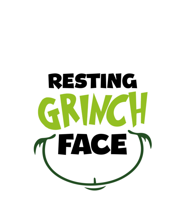 Resting Grinch face model alb pe tricou
