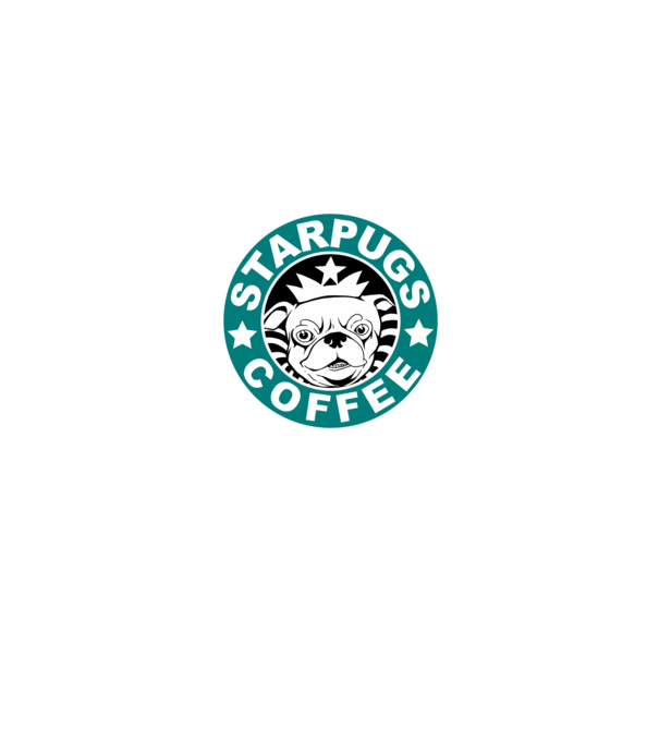 Starpugs Coffee model negru pe tricou