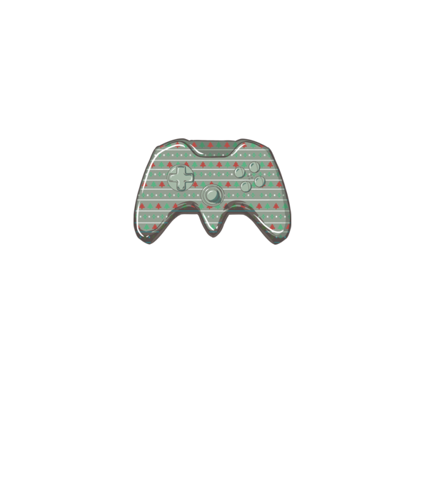 Controler Gamer Crăciun model alb pe tricou